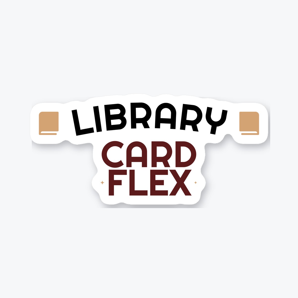 Library Card Flex die-cut sticker