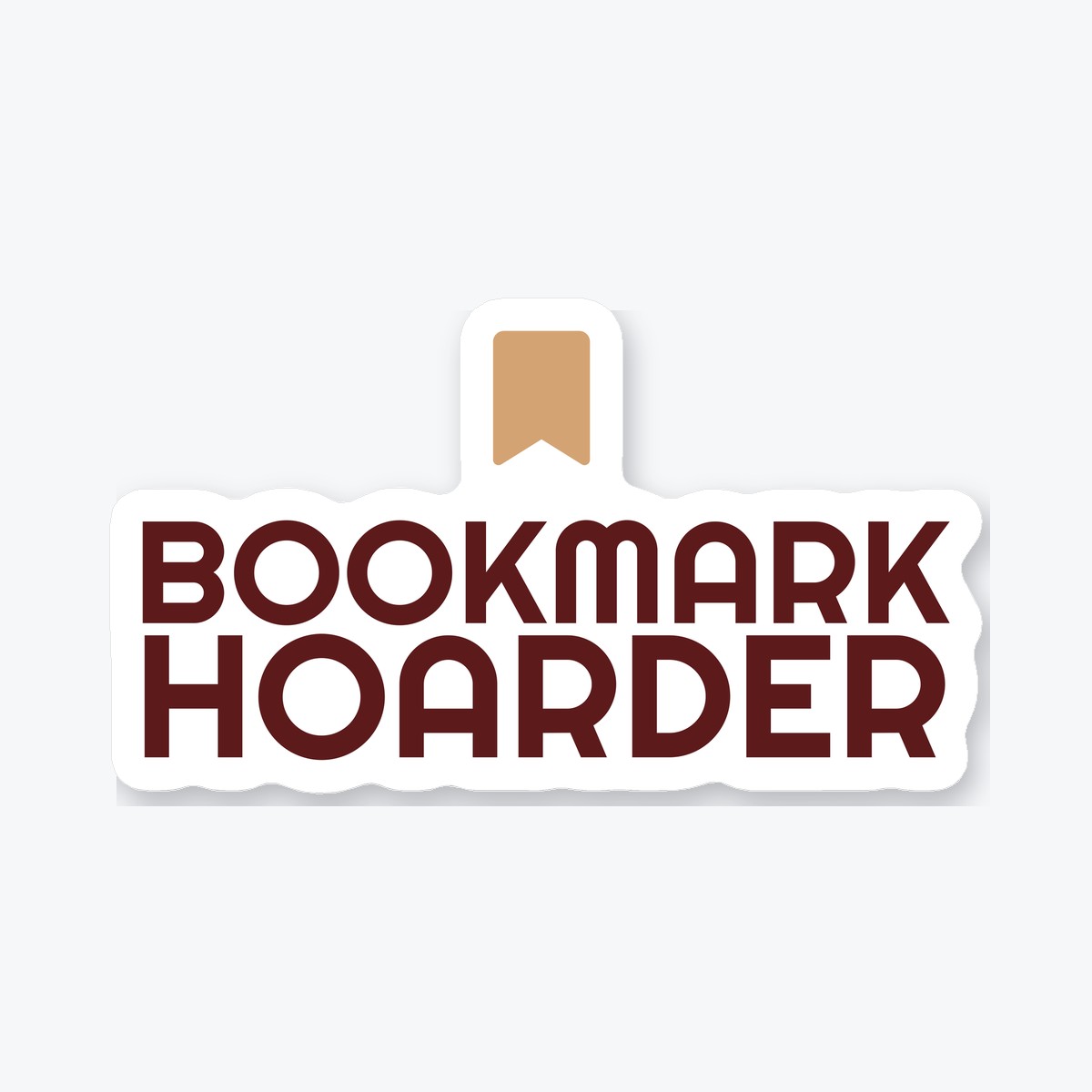 Bookmark Hoarder die-cut sticker