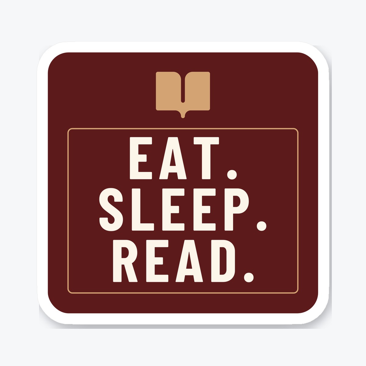 Eat. Sleep. Read. die-cut sticker