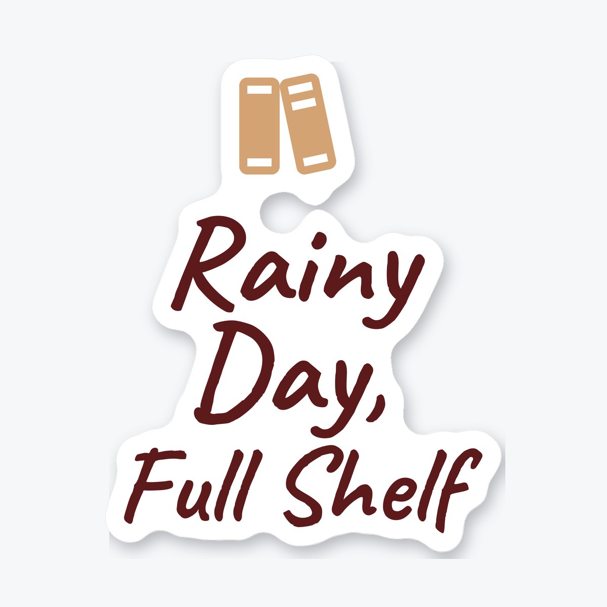Rainy Day, Full Shelf die-cut sticker