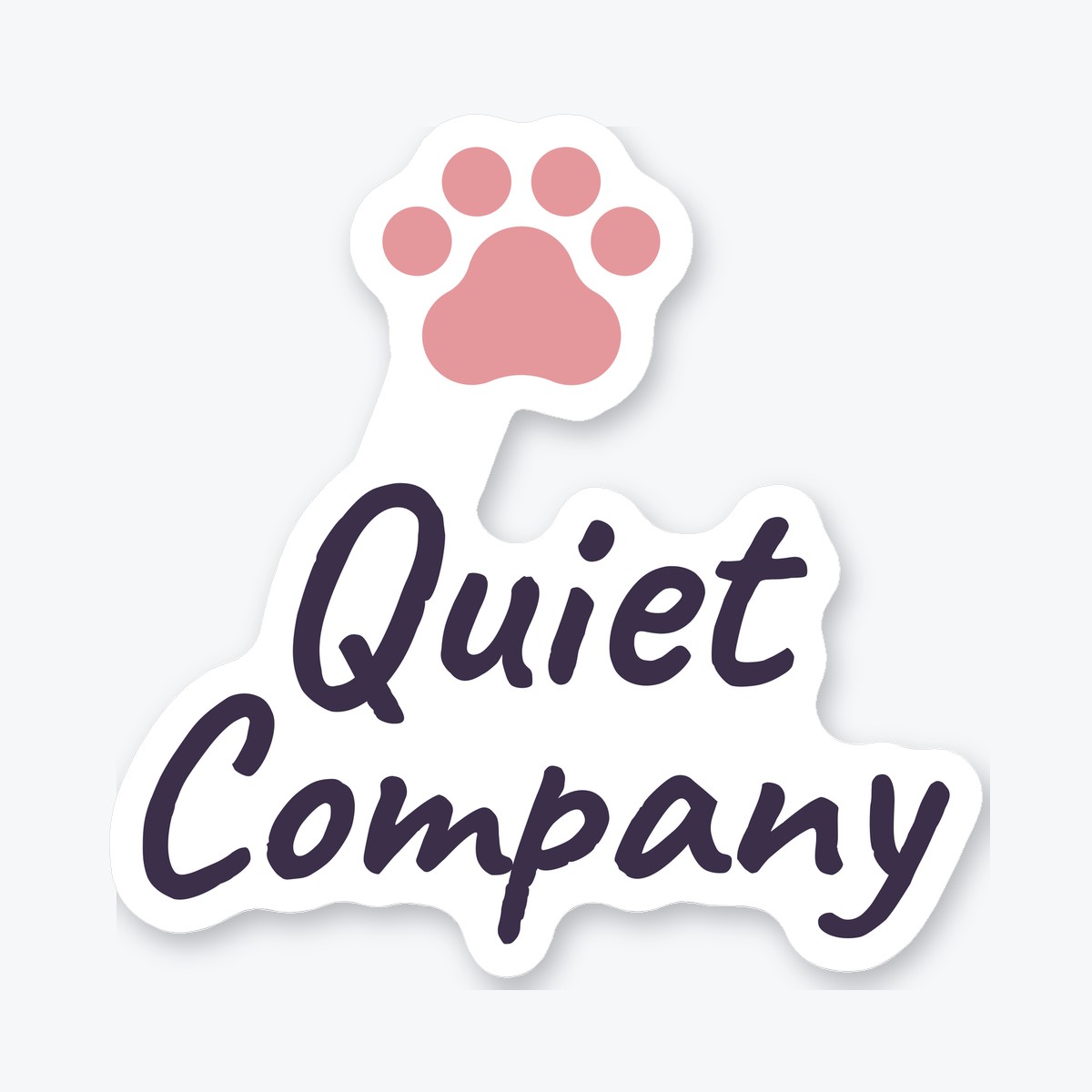 Quiet Company die-cut sticker