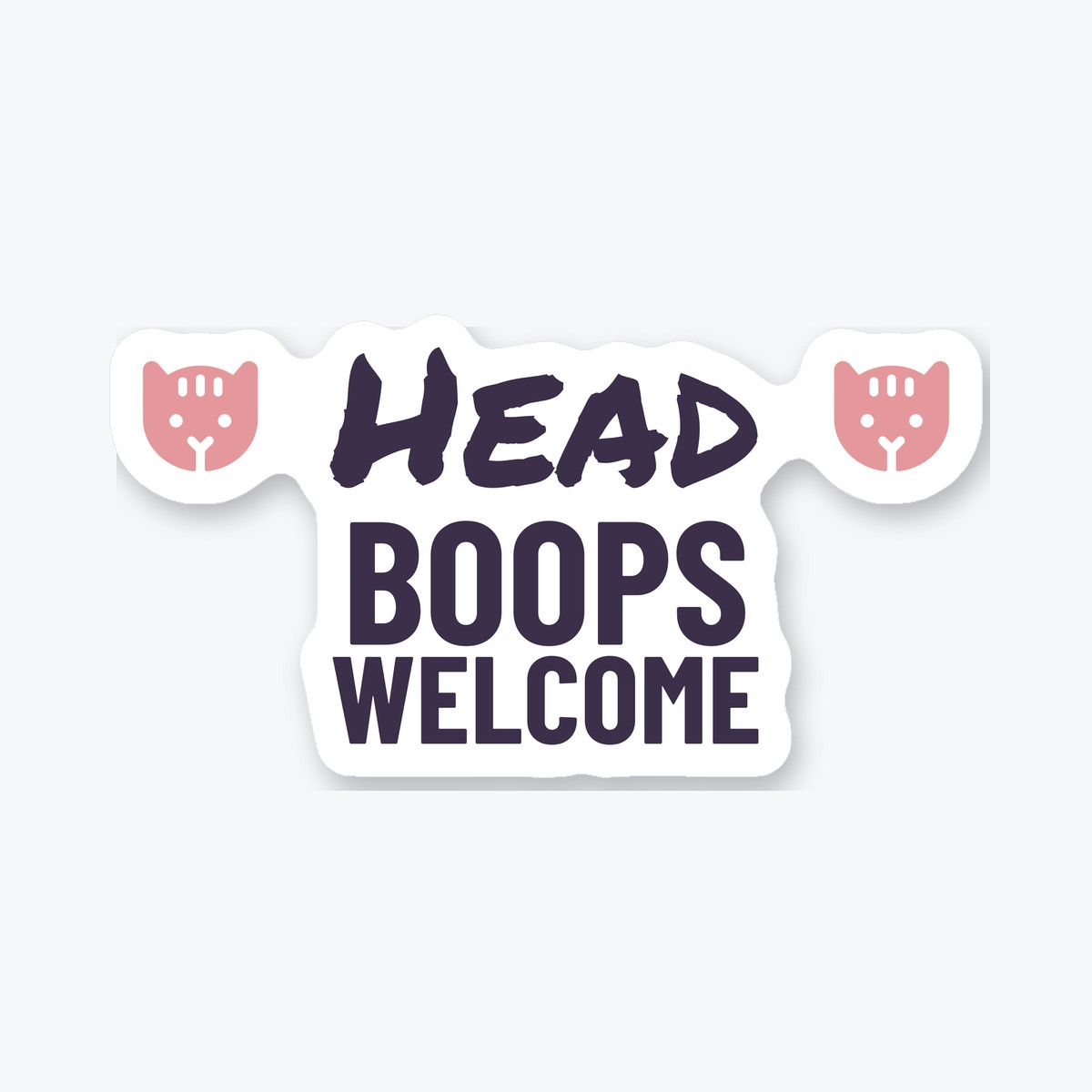 Head Boops Welcome die-cut sticker