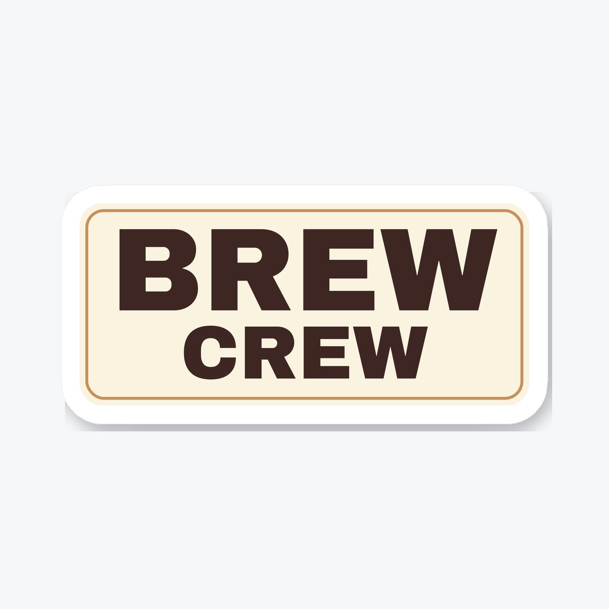 Brew Crew die-cut sticker