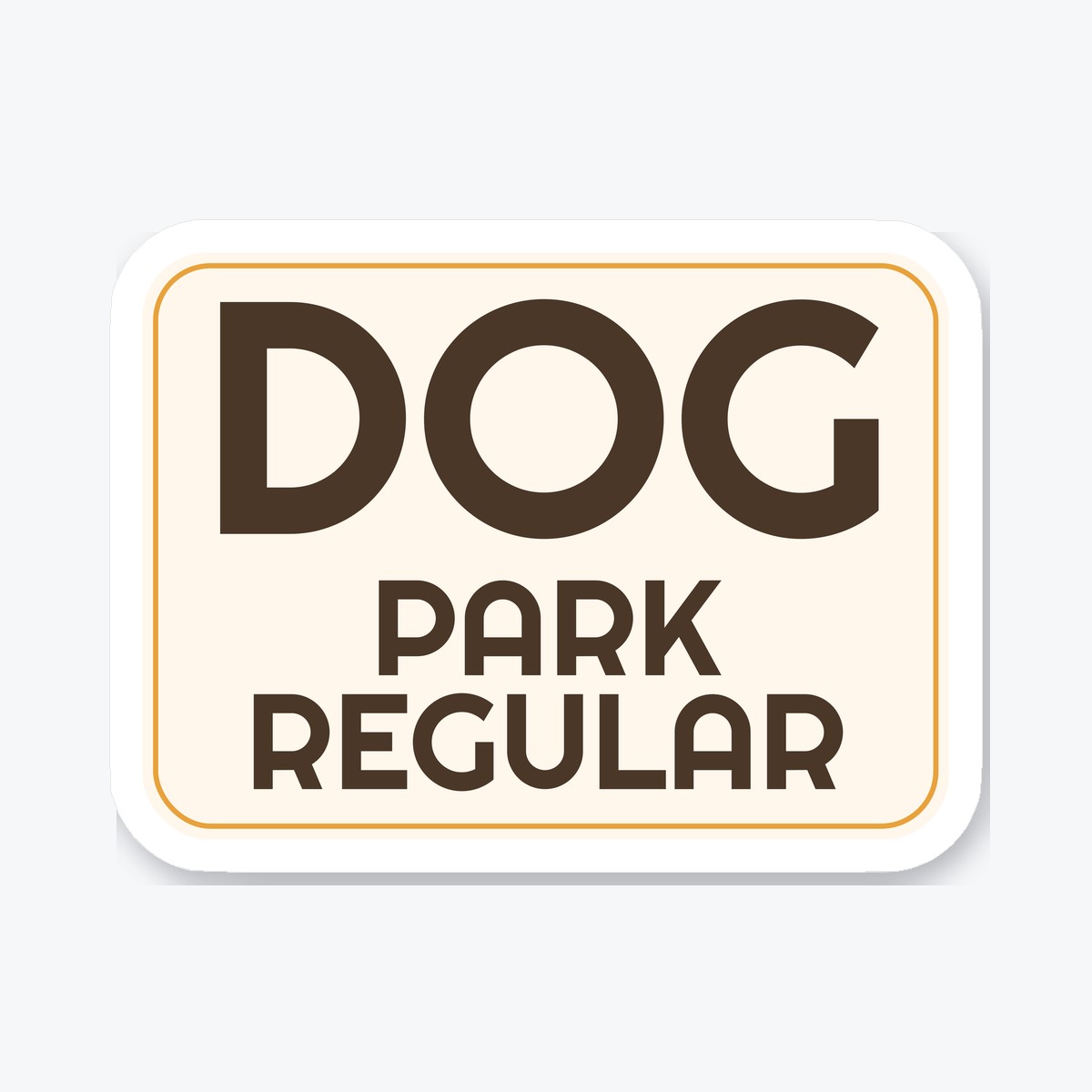 Dog Park Regular die-cut sticker