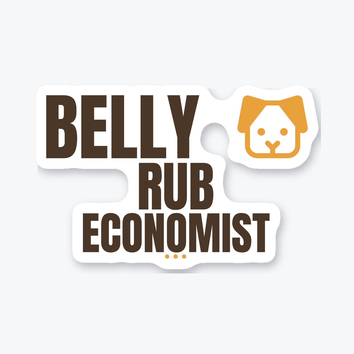 Belly Rub Economist die-cut sticker