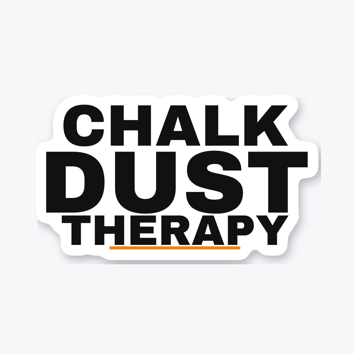 Chalk Dust Therapy die-cut sticker