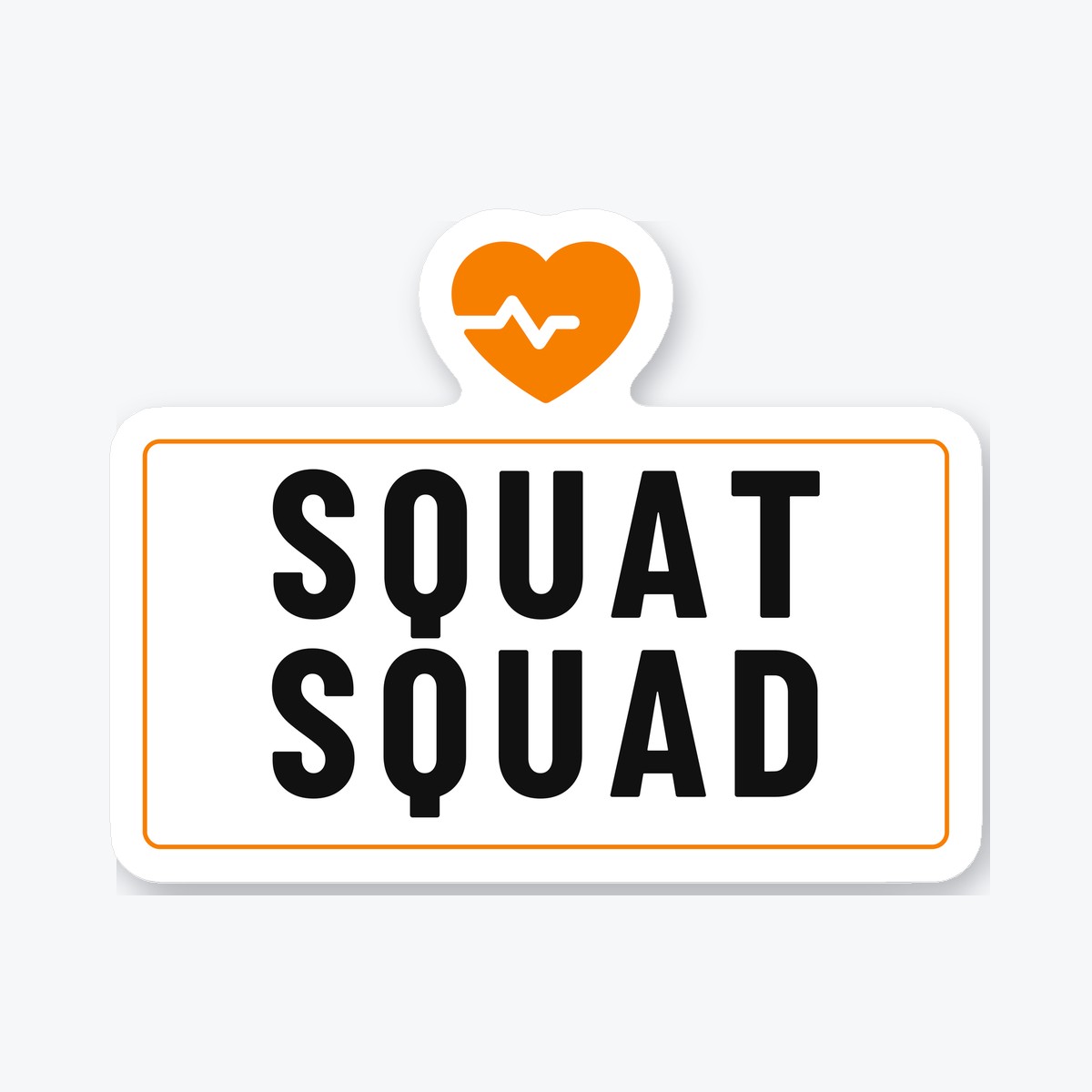 Squat Squad die-cut sticker