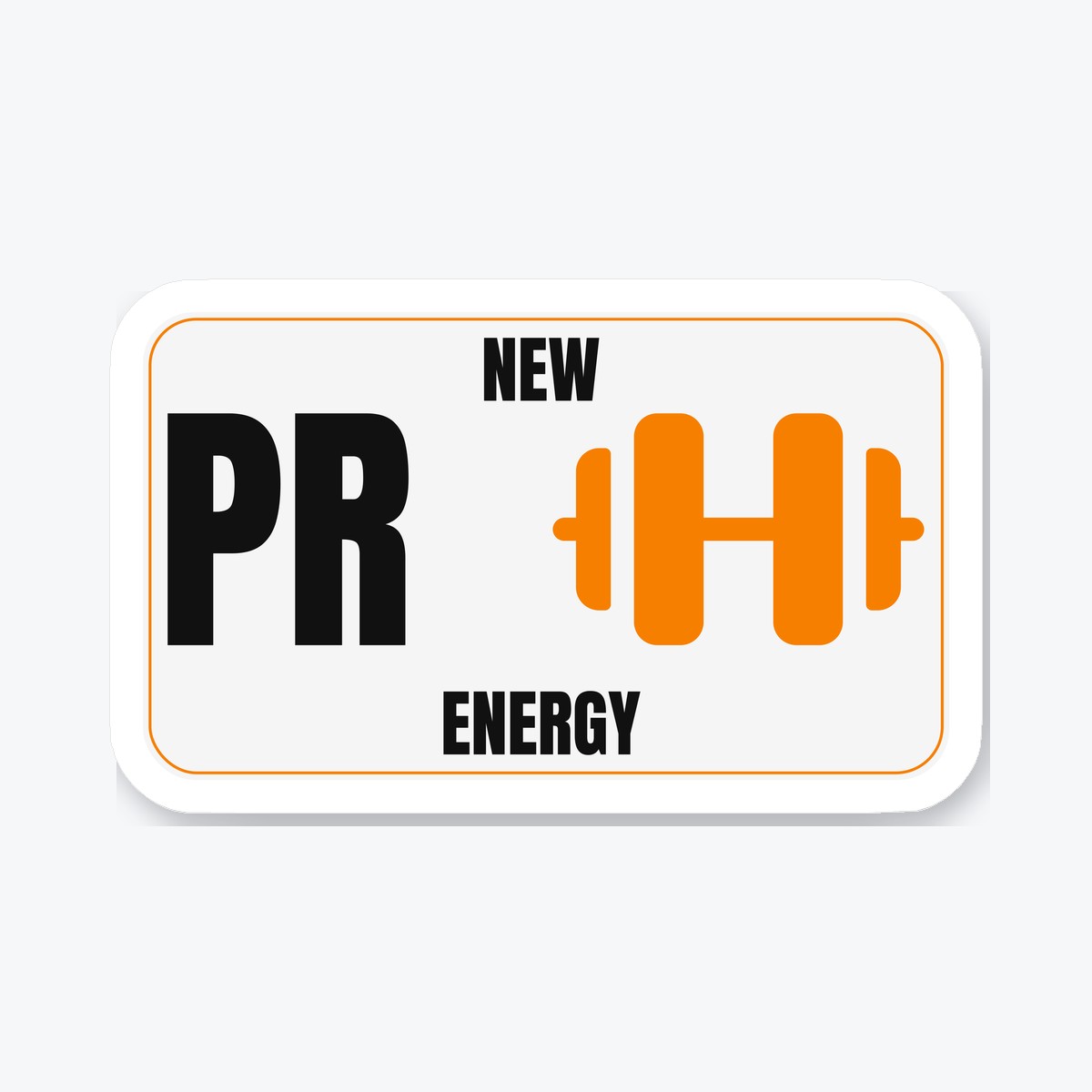 New PR Energy die-cut sticker