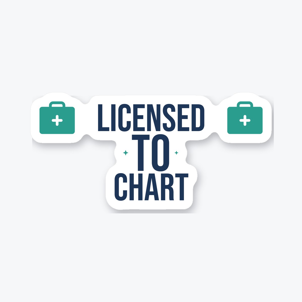 Licensed to Chart die-cut sticker