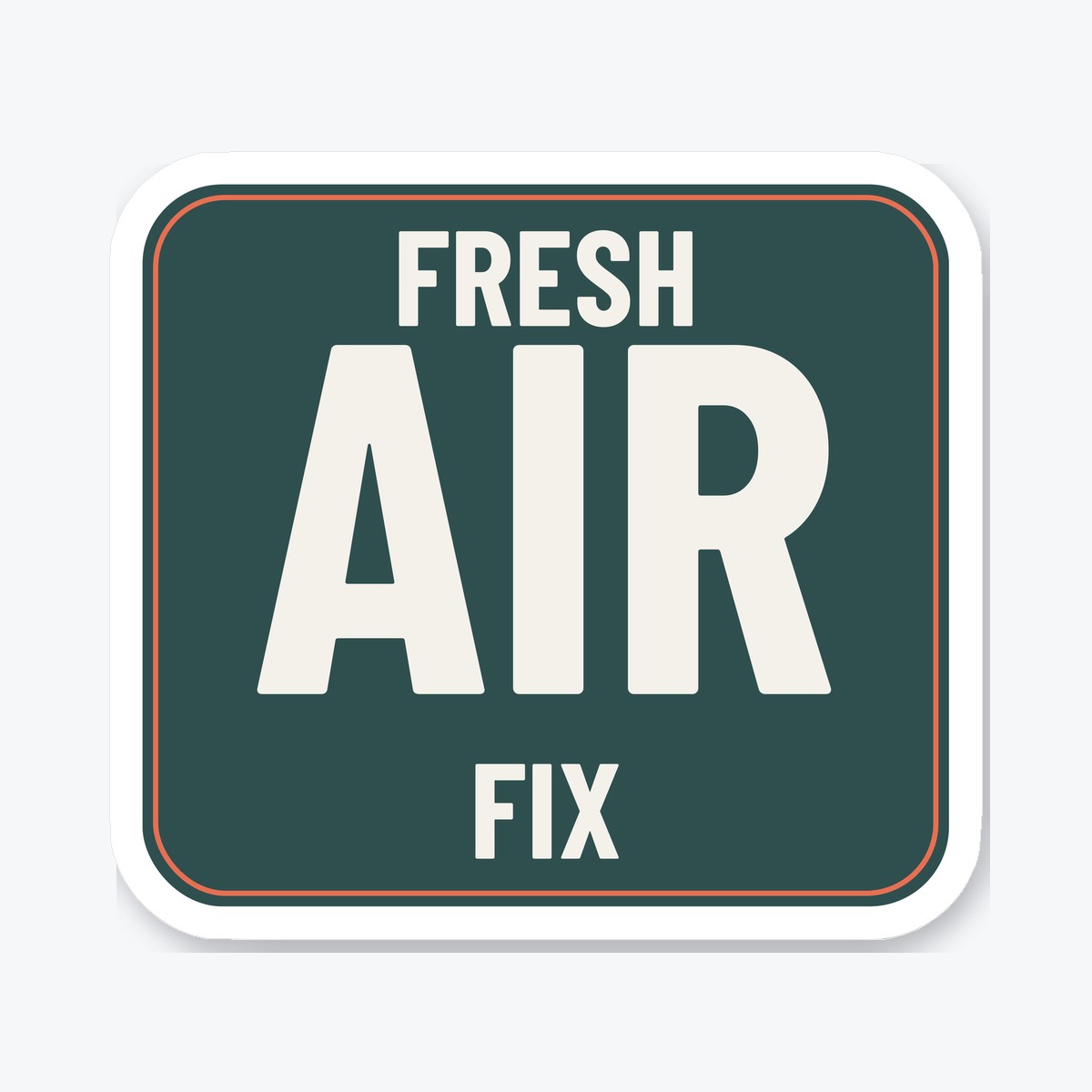Fresh Air Fix die-cut sticker