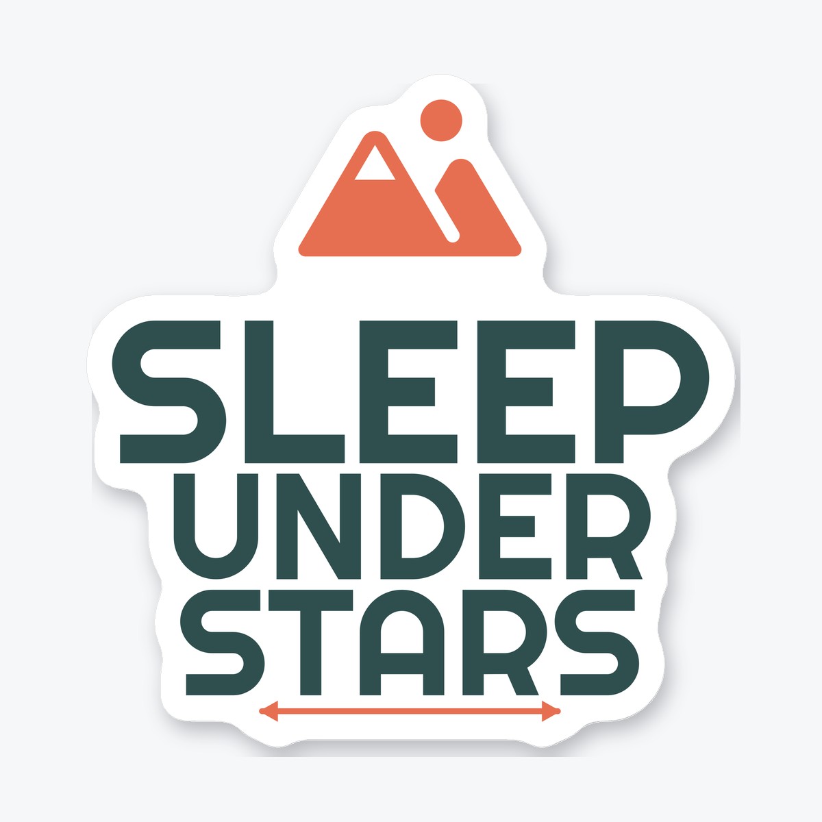 Sleep Under Stars die-cut sticker