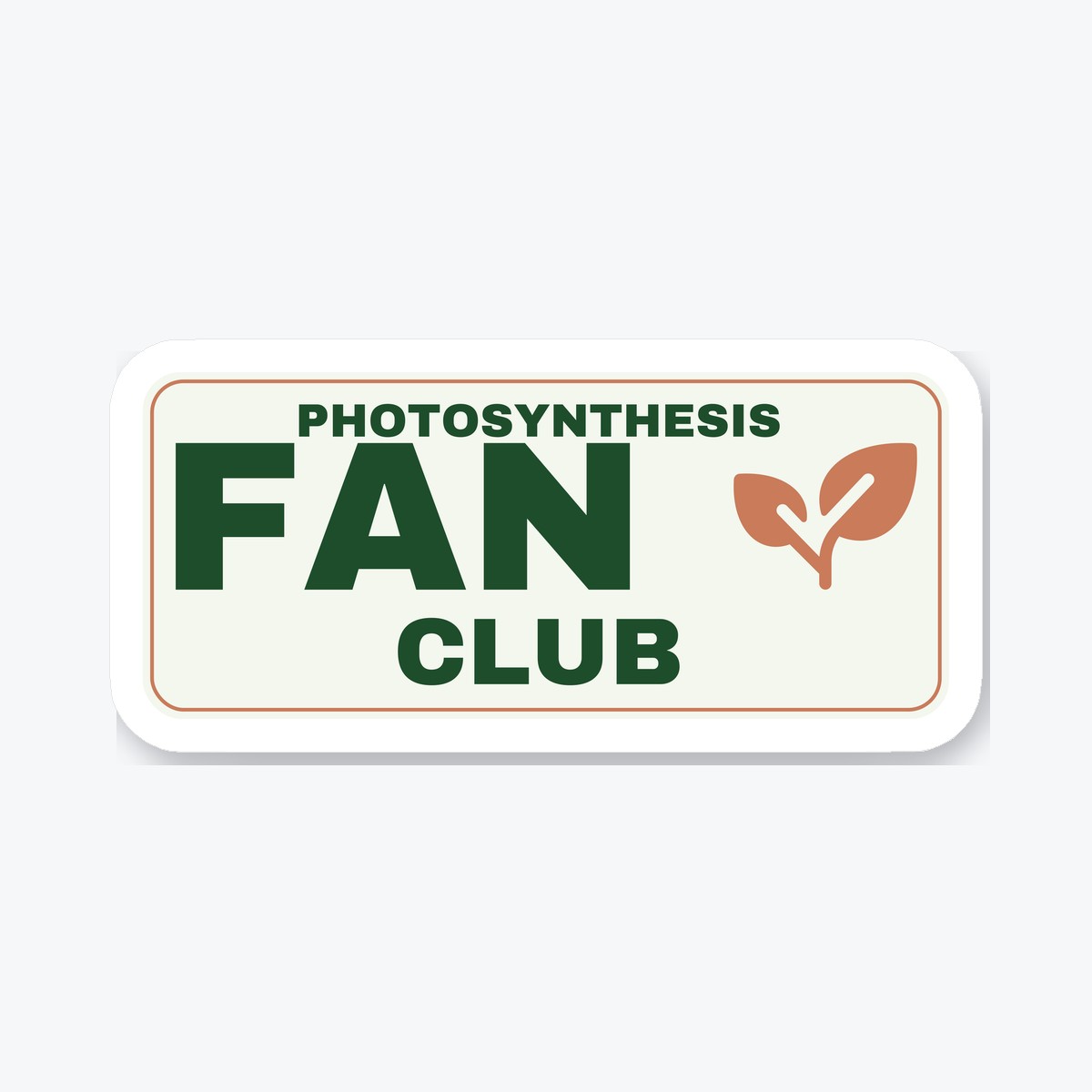 Photosynthesis Fan Club die-cut sticker