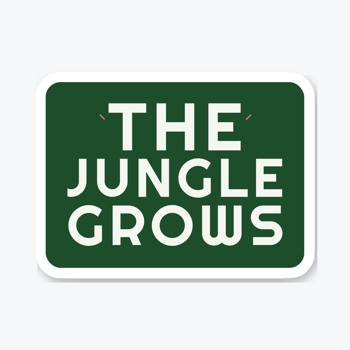The Jungle Grows die-cut sticker
