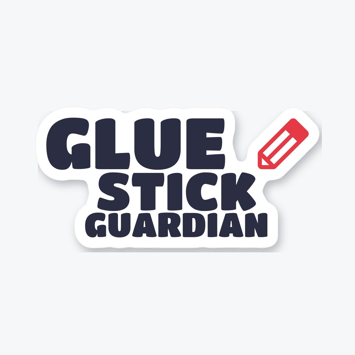 Glue Stick Guardian die-cut sticker